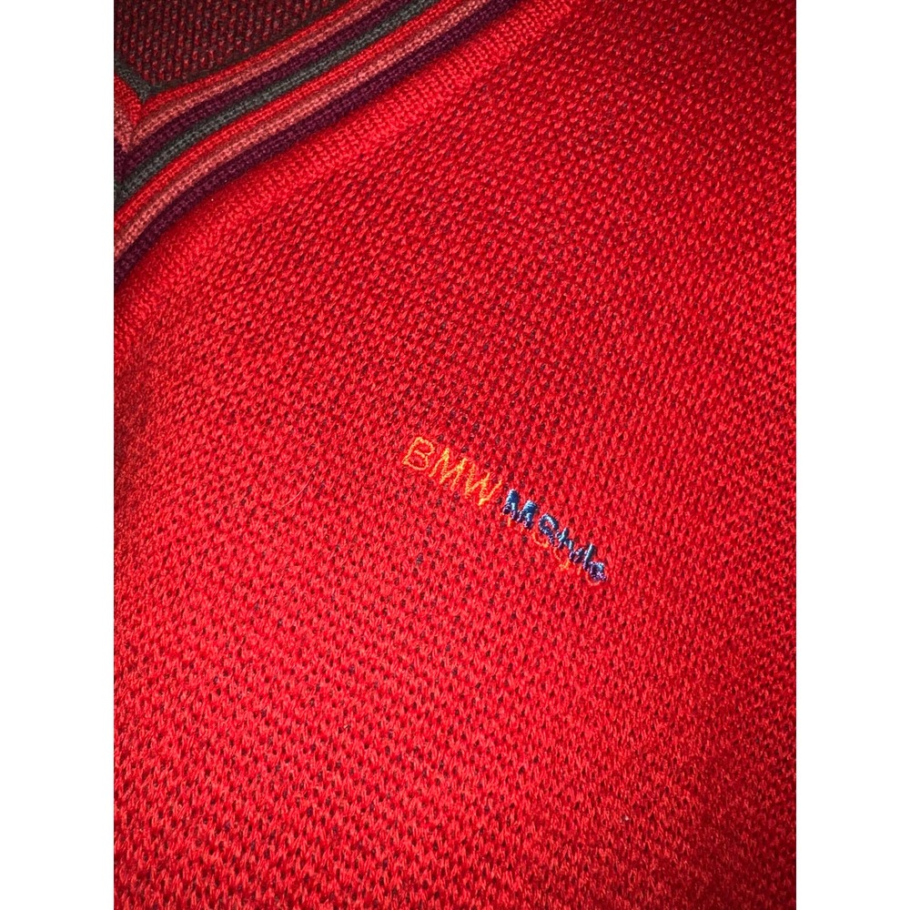 bmw m style wool vintage sweater size large - Picture 2 of 3